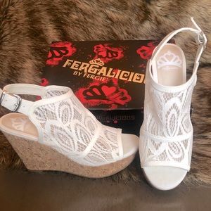 Fergalicious by Fergie lace wedges